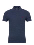 Custom Slim Fit Mesh Polo Shirt Tops Polos Short-sleeved Navy Polo Ralph Lauren