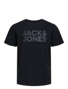 Jjecorp Logo Tee Ss O-Neck Noos Jnr Tops T-Kortærmet Skjorte Black Jack & J S