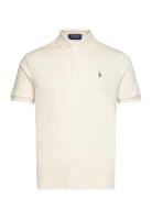 Custom Slim Fit Soft Cotton Polo Shirt Tops Polos Short-sleeved Cream Polo Ralph Lauren