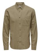 Onsgudmund Slim 1-Pkt Solid Shirt Noos Tops Shirts Casual Khaki Green ONLY & SONS