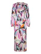 Dress In Multi Leaf Print Maxikjole Festkjole Multi/patterned Coster Copenhagen