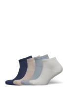 Sock High Ankle 4 P Solid Colo Lingerie Socks Footies-ankle Socks Blue Lindex