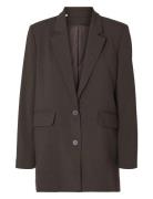 Slfrita Ls Relaxed Blazer Mel Noos Blazers Single Breasted Blazers Brown Selected Femme