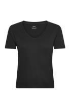 Short-Sleeved Cotton T-Shirt Tops T-shirts & Tops Short-sleeved Black Mango