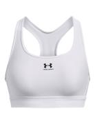 Ua Heatgear Mid Padless Sport Bras & Tops Sports Bras - All White Under Armour