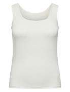 Carea S/L 2-Ways Fit Top Jrs Tops T-shirts & Tops Sleeveless White ONLY Carmakoma