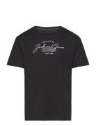 Jjferris Tee Ss Crew Neck Mni Tops T-Kortærmet Skjorte Black Jack & J S