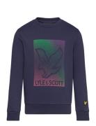 Dotted Eagle Graphic Sweatshirt Tops Sweatshirts & Hoodies Sweatshirts Purple Lyle & Scott