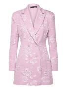 Jacquard Blazer Dress Blazers Double Breasted Blazers Pink ROTATE Birger Christensen