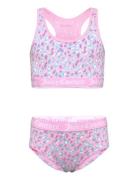 Juicy Leopard Crop Top And Hipster Brief Set Undertøjssæt Pink Juicy Couture