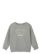 Nmnlew Ls Nreg Swe Bru Tops Sweatshirts & Hoodies Sweatshirts Grey Name It