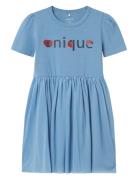 Nmffilera Ss Tulle Dress Dresses & Skirts Dresses Casual Dresses Short-sleeved Casual Dresses Blue Name It