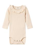 Nbfrachel Nis Ls Slim Body Lil Noos Bodies Long-sleeved Cream Lil'Atelier