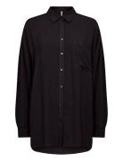 Sc-Falula Tops Shirts Long-sleeved Black Soyaconcept
