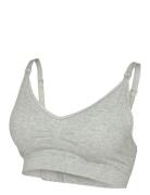 Mlmilu Feed Me Bra 2F Lingerie Bras & Tops Maternity Bras Grey Mamalicious