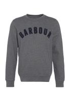 Barbour Prep Logo Crew Tops Sweatshirts & Hoodies Sweatshirts Grey Barbour