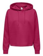 Onpcomfort Ls Brush Hood Swt Tops Sweatshirts & Hoodies Hoodies Pink Only Play