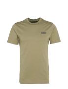 B.intl International Small Logo Tee Designers T-Kortærmet Skjorte Khaki Green Barbour