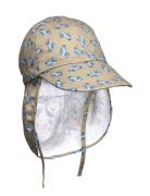 Cap W/Neck & Tie W/Print Solhat Beige Melton