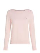 Co Jersey Stitch Ls Boat-Nk Swt Tops Knitwear Jumpers Pink Tommy Hilfiger