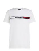 Hilfiger Chest Insert Tee Tops T-Kortærmet Skjorte White Tommy Hilfiger