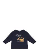 Nmmloder Nreg Ls Top Box Tops T-shirts Long-sleeved T-Skjorte Navy Name It