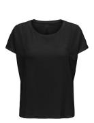 Onpaub-Fia On Ss Bat Loose Tee Tops T-shirts & Tops Short-sleeved Black Only Play