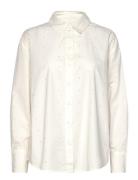 Vmcharlotte Stud Ls Shirt Wvn Ga Tops Shirts Long-sleeved Cream Vero Moda