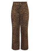 Nmanneke N/W Straight Leo Pant Bottoms Trousers Straight Leg Brown NOISY MAY