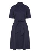 Cotton-Blend Shirtdress Designers Knee-length & Midi Navy Lauren Ralph Lauren