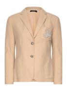 Bullion Jacquard Blazer Blazers Single Breasted Blazers Beige Lauren Ralph Lauren