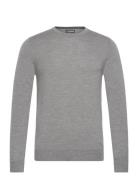 Lyle Merino Crew Neck Sweater Designers Knitwear Round Necks Grey J. Lindeberg