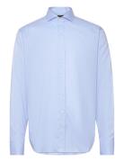 Reg Fit Cut Away Non Iron Twill Tops Shirts Business Blue Oscar Jacobson