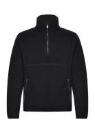 Zip-Neck Fleece Sweatshirt Tops Sweatshirts & Hoodies Fleeces & Midlayers Navy Mango