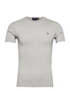 Custom Slim Fit Soft Cotton T-Shirt Designers T-Kortærmet Skjorte Grey Polo Ralph Lauren