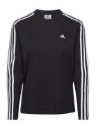 Essentials 3 Stripes Longsleeve T-Shirt Tops T-shirts & Tops Long-sleeved Black Adidas Sportswear