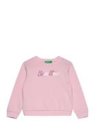 Sweater L/S Tops Sweatshirts & Hoodies Sweatshirts Pink United Colors Of Benetton