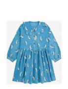 Beneath The Moon All Over Woven Dress Dresses & Skirts Dresses Casual Dresses Long-sleeved Casual Dresses Blue Bobo Choses