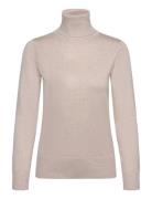 J2046, Milasz Rollneck Pullover Tops Knitwear Turtleneck Beige Saint Tropez