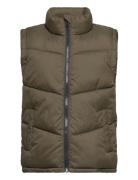 Quilted Gilet Foret Vest Khaki Green Mango