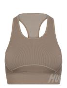 Hmlte Christel Seamless Sports Top Sport Bras & Tops Sports Bras - All Brown Hummel