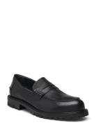 Loafer Loafers Flade Sko Black ANGULUS