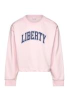 Nkfvanita Ls Short Boxy Sweat Unb Tops Sweatshirts & Hoodies Sweatshirts Pink Name It