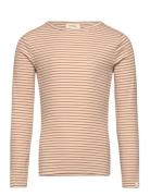 Nmflake Ls Slim Top Lil Tops T-shirts Long-sleeved T-Skjorte Beige Lil'Atelier