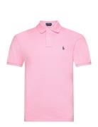 Slim Fit Mesh Polo Shirt Designers Knitwear Short Sleeve Knitted Polos Pink Polo Ralph Lauren