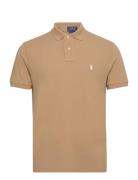 Custom Slim Fit Mesh Polo Shirt Designers Knitwear Short Sleeve Knitted Polos Beige Polo Ralph Lauren