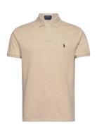 Custom Slim Fit Mesh Polo Shirt Designers Knitwear Short Sleeve Knitted Polos Cream Polo Ralph Lauren