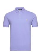 Custom Slim Fit Mesh Polo Shirt Designers Knitwear Short Sleeve Knitted Polos Blue Polo Ralph Lauren