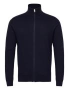 Slhberg Full Zip Cardigan Noos Tops Knitwear Full Zip Jumpers Navy Selected Homme