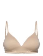 Bra Soft Seamless Petite Lingerie Bras & Tops Soft Bras Non Wired Bras Beige Lindex